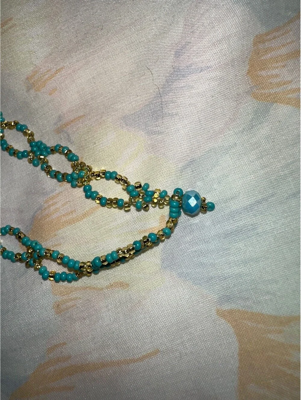 Y2K Multi-Color Beaded Necklace and Cuff Set New